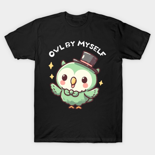 Owl by myself T-Shirt by Evgmerk